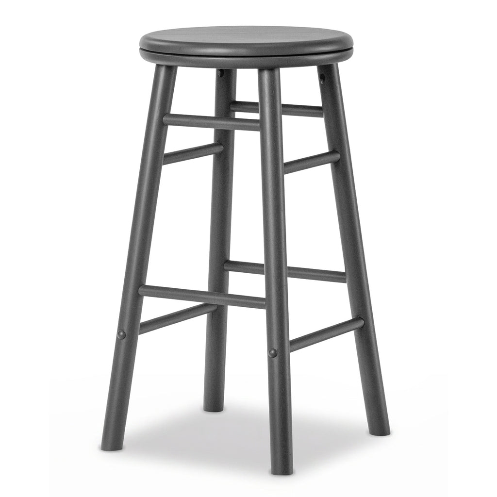 29" Walnut Swivel Bar Stools Set of 2 with Footrests