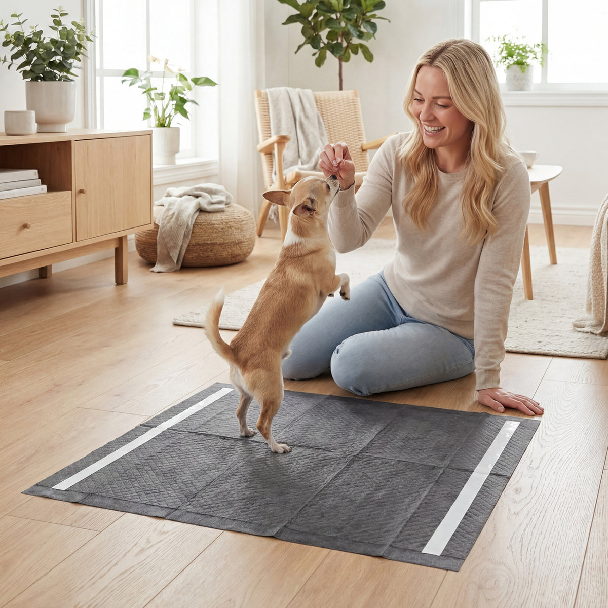 24x24 Charcoal Dog Pee Pads - 6-Layer Absorbent Leak-Proof Training Pads with Variation (150 Pieces)