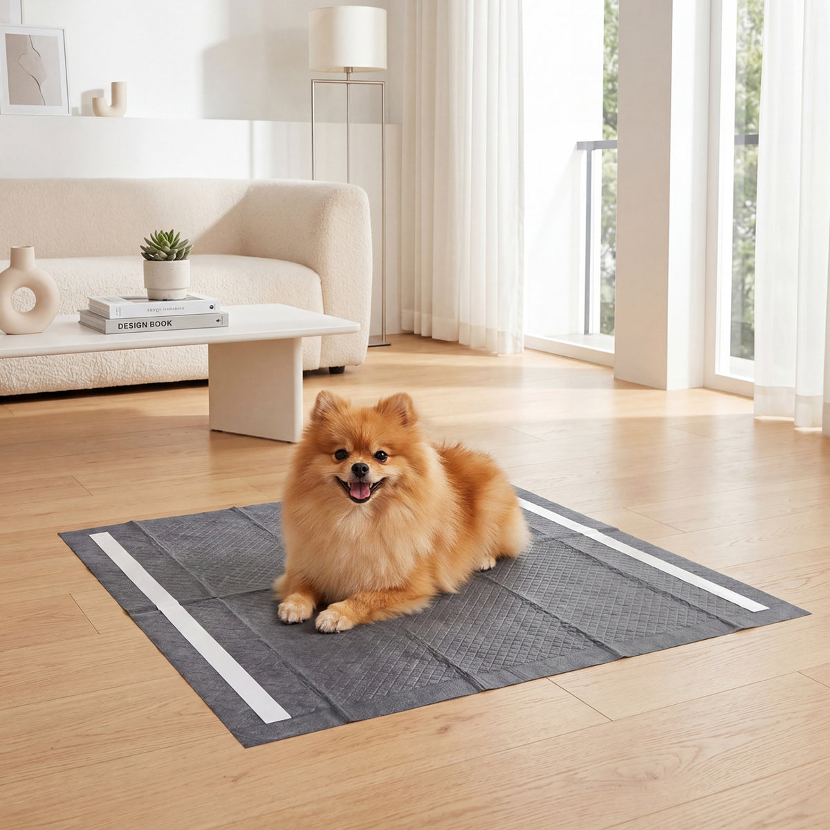 24x24 Charcoal Dog Pee Pads - 6-Layer Absorbent Leak-Proof Training Pads with Variation (150 Pieces)