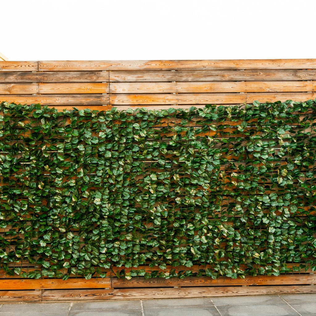 Faux Ivy Leaf Decorative Privacy Fence - Green, Indoor/Outdoor, M Variation