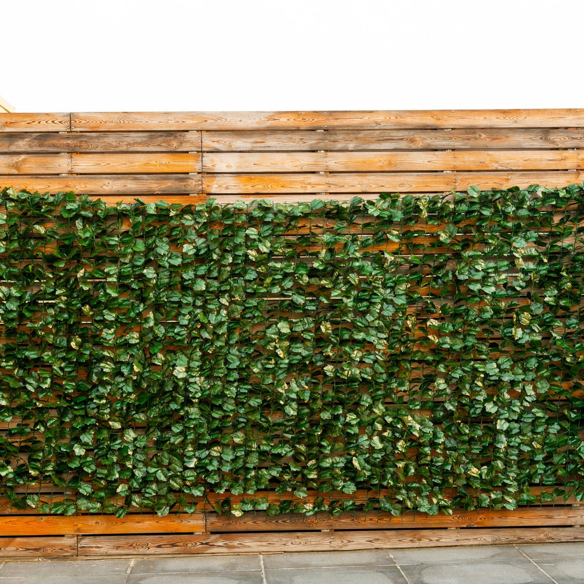 Faux Ivy Leaf Decorative Privacy Fence - Green, Indoor/Outdoor, M Variation