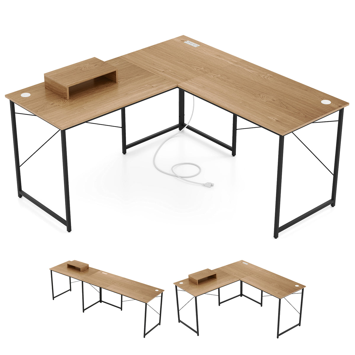6-in-1 Smart Office Bundle - Desk, Chairs & Storage Suite