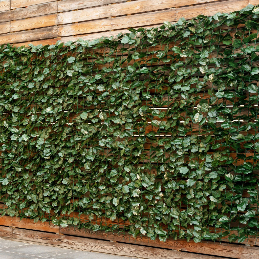 Faux Ivy Leaf Decorative Privacy Fence - Green, Indoor/Outdoor, M Variation