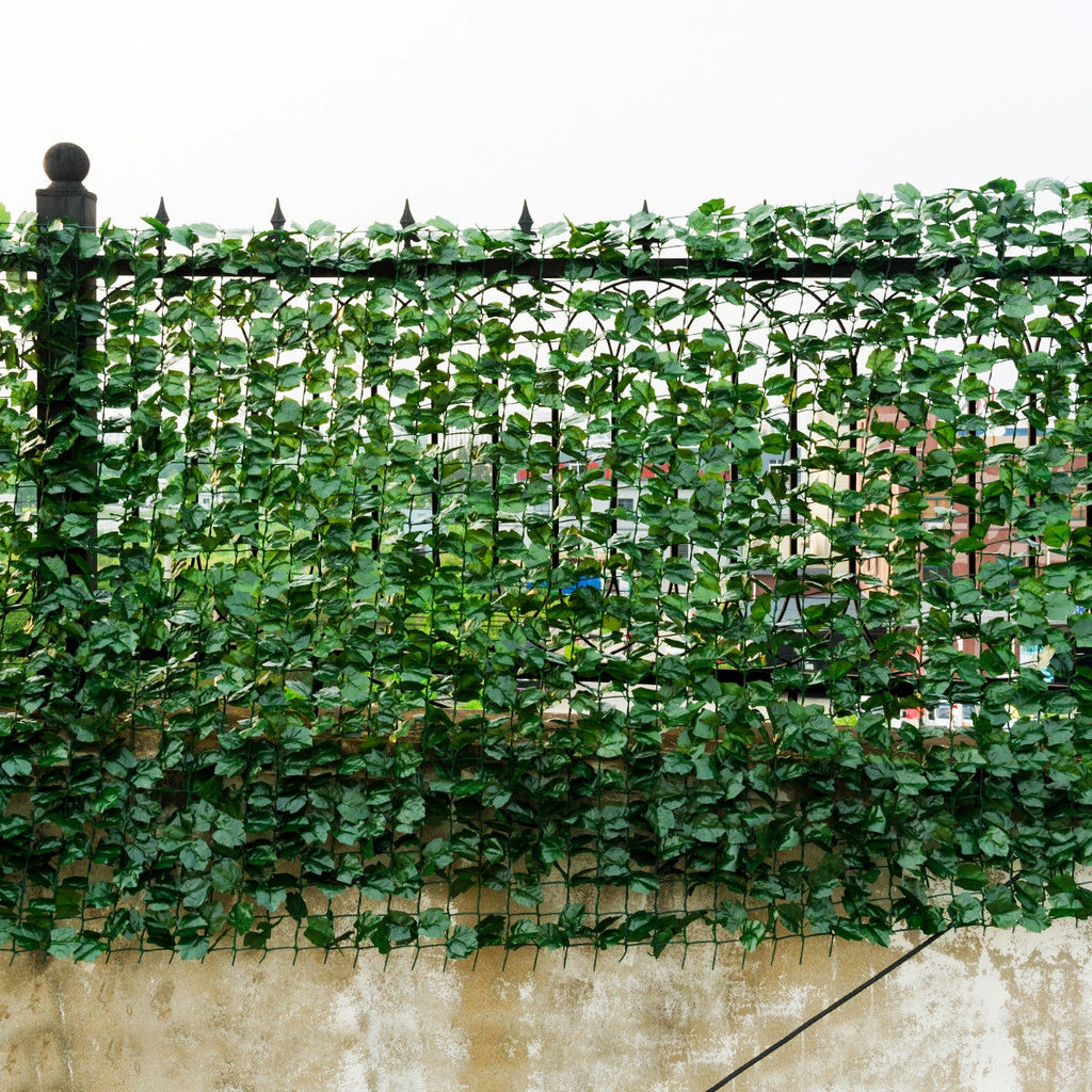 Faux Ivy Leaf Decorative Privacy Fence - Green, Indoor/Outdoor, M Variation