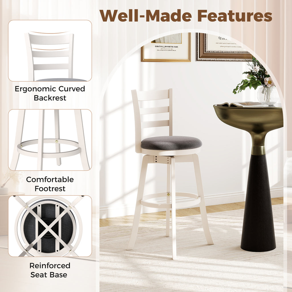 Swivel Counter Height Barstools Set of 2 - 30.5"