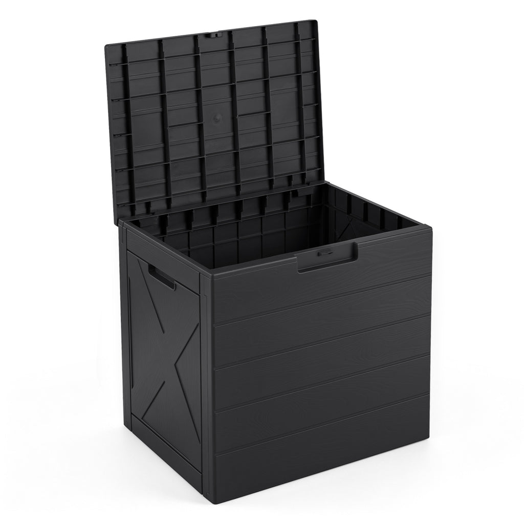 25 Gallon Storage Bin with Lid Carry Handles and Lock Hole for Patio