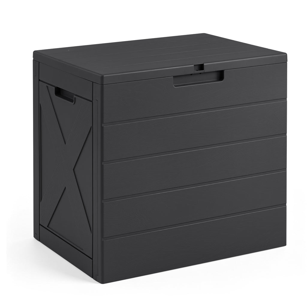 25 Gallon Storage Bin with Lid Carry Handles and Lock Hole for Patio
