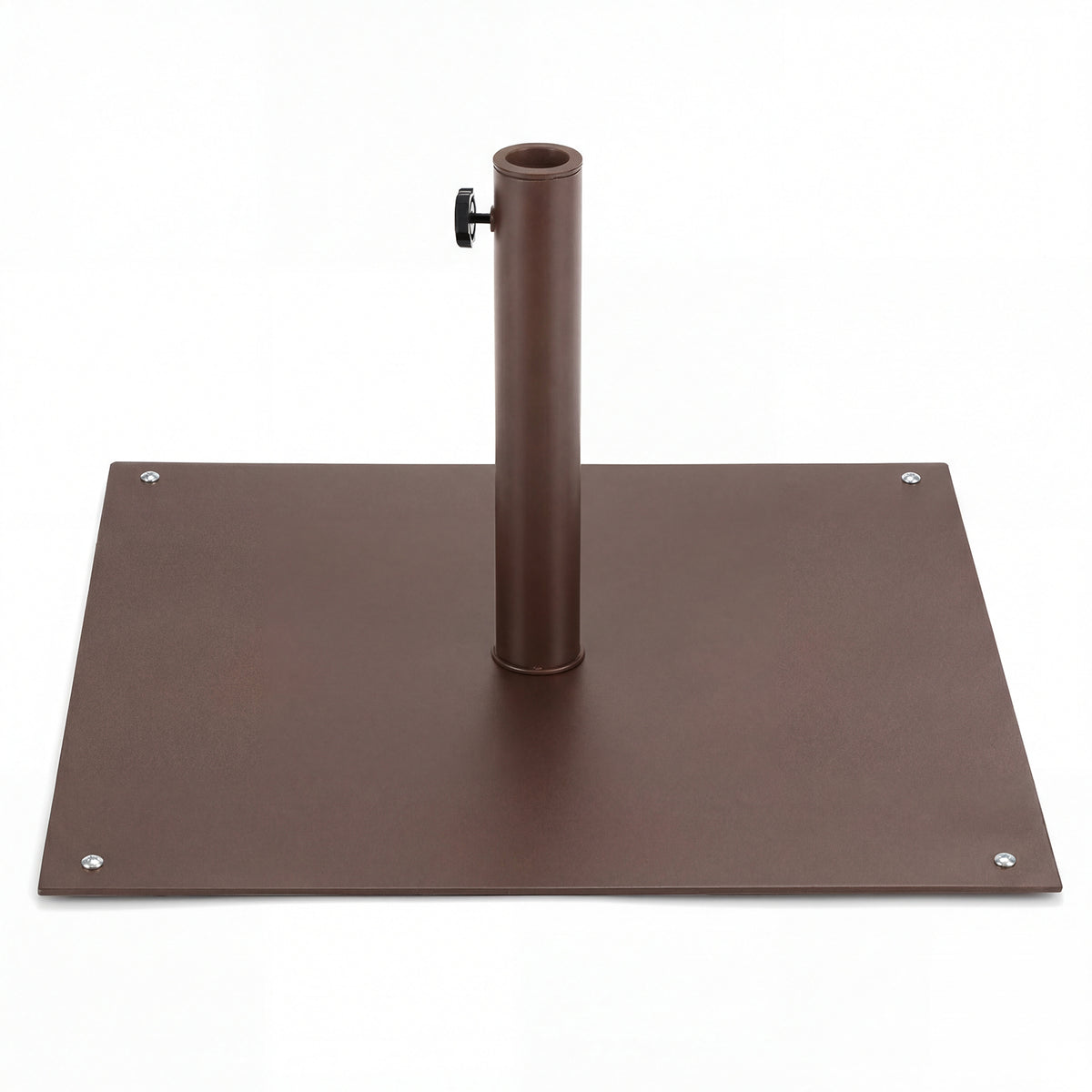 25 Inch Square Patio Umbrella Base 42 LBS, Brown