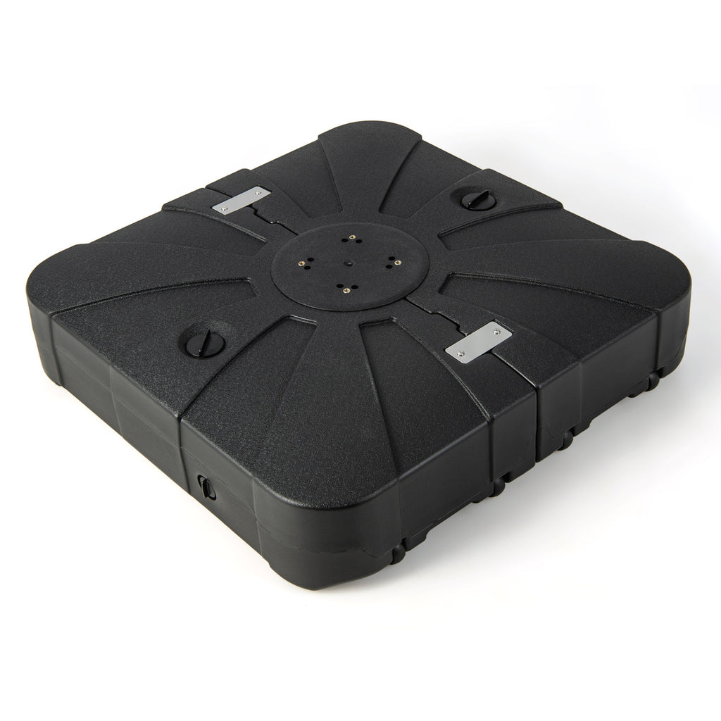 Fillable Offset Umbrella Base with Wheels – 198 lbs Black