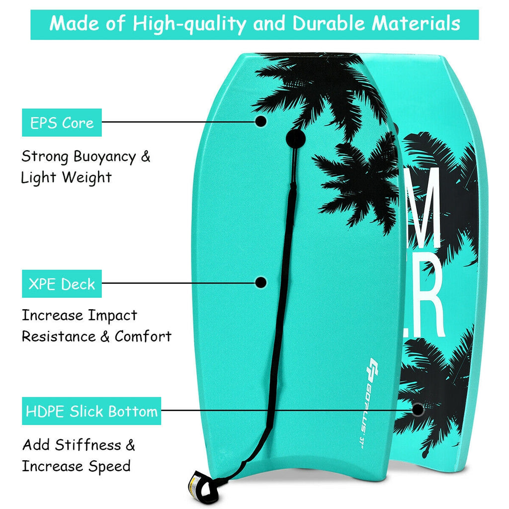 Lightweight Bodyboard for Surfing - Small Size, Buoyant & Durable