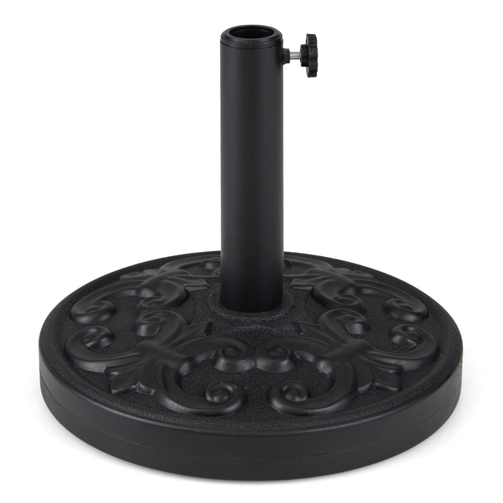 26.5 LBS Heavy-duty Round Umbrella Stand with Adjustable Knob