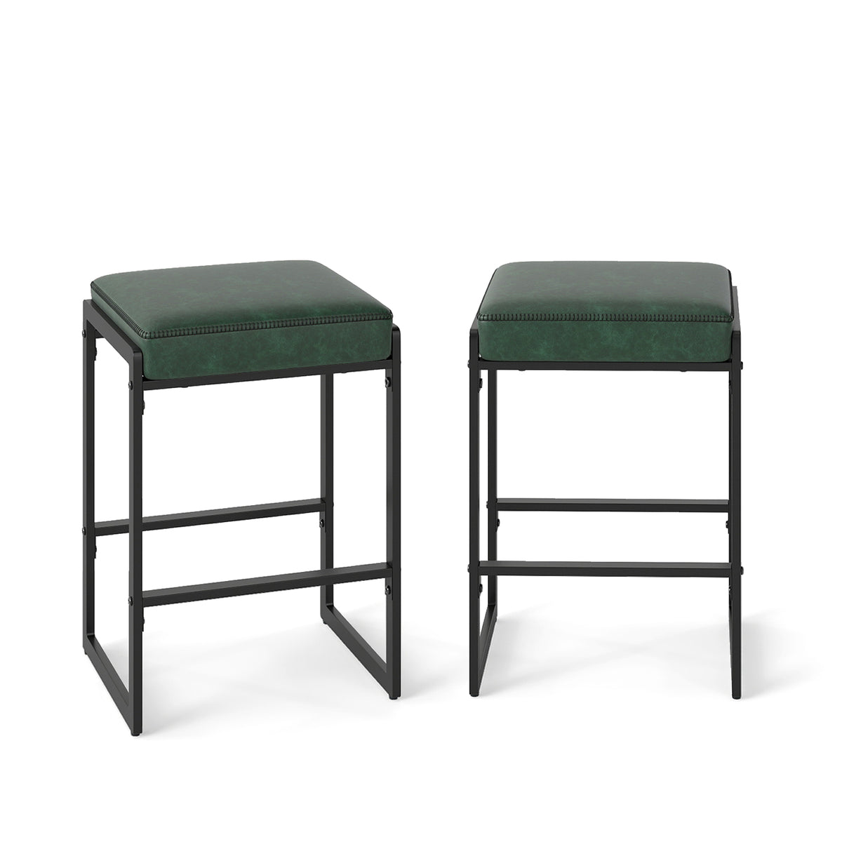 26" Counter Height Bar Stools Set of 2 - Green