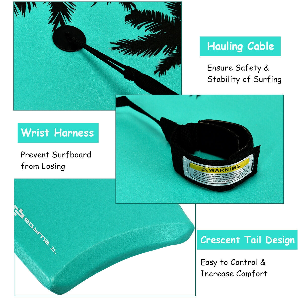 Lightweight Bodyboard for Surfing - Small Size, Buoyant & Durable
