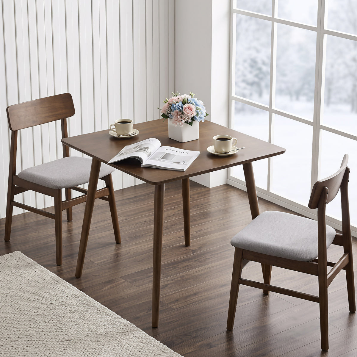 27.5" Square Dining Table for 2-4 People - Walnut