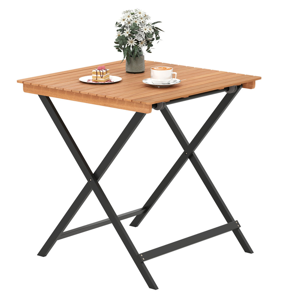 Half-Round Folding Event Table, 35.5" x 35.5" - Metal Frame