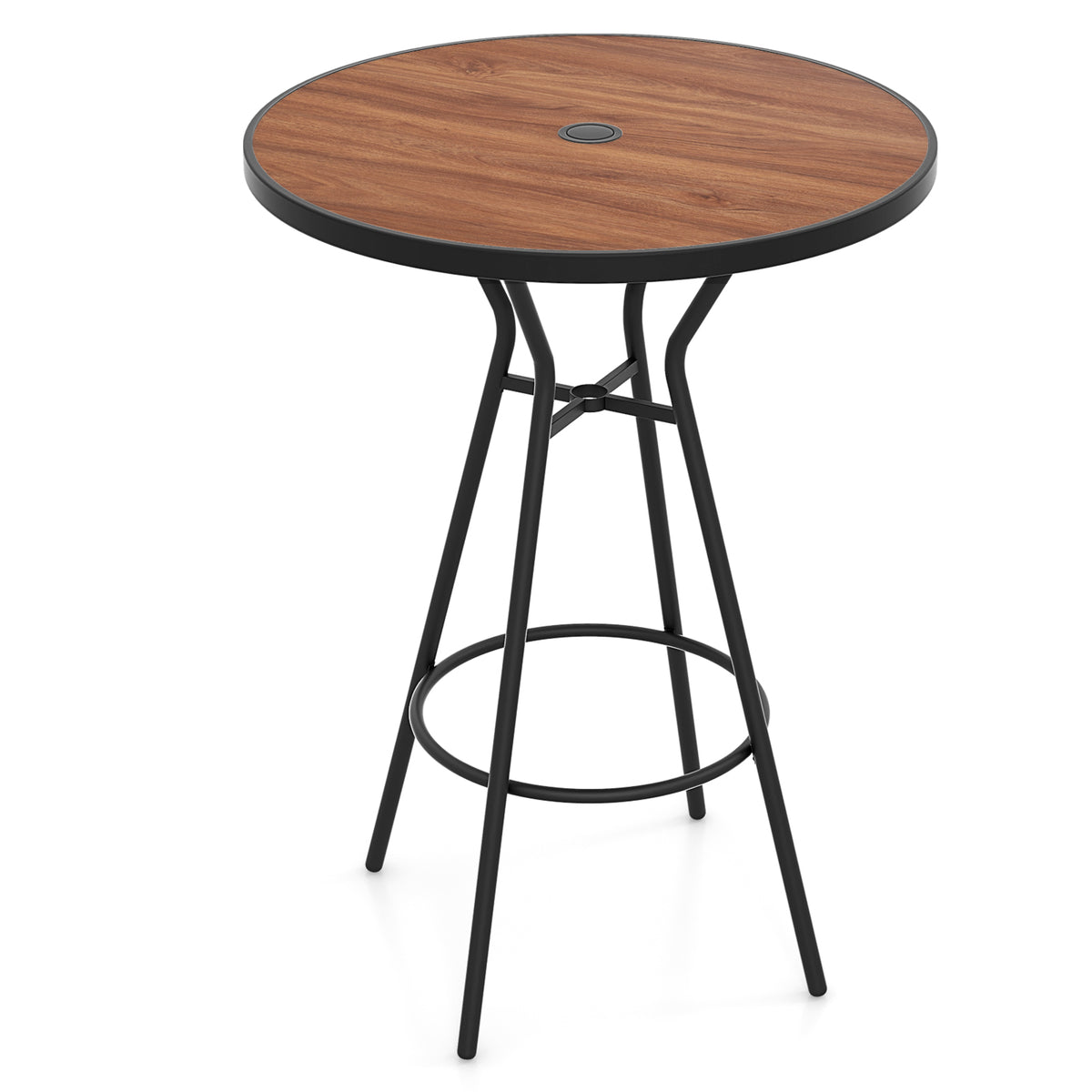 Foldable Outdoor Bar Stools, Set of 2 - Teak Wood