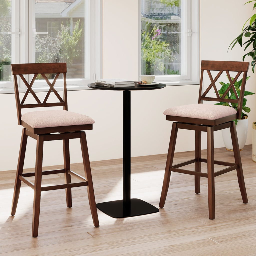 29 Inch Counter Height Barstool with Backrest - Oak, 1 Piece