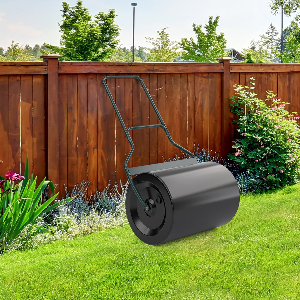 Lawn Roller with U-Handle for Garden Backyard