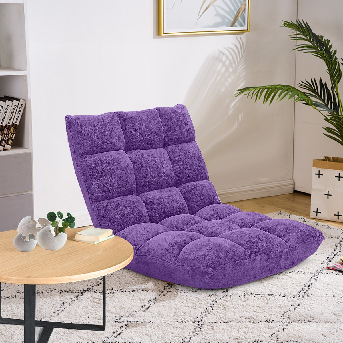 14-Position Adjustable Floor Chair, Purple