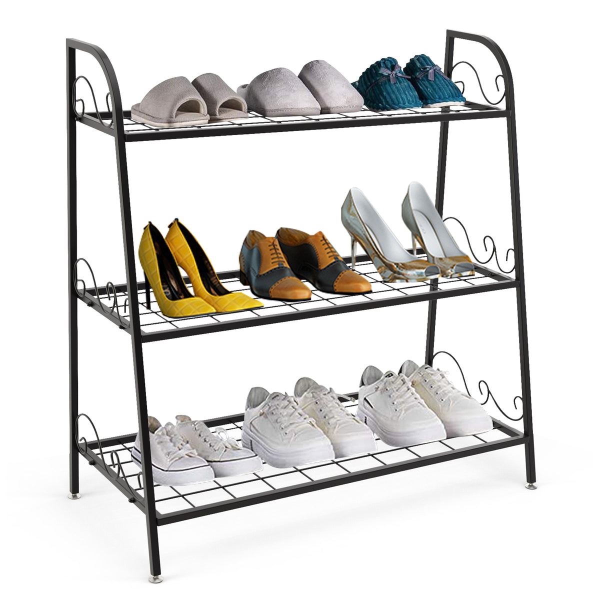 3-Tier Metal Plant Stand Shelf Display Rack for Plants Shoes Flower
