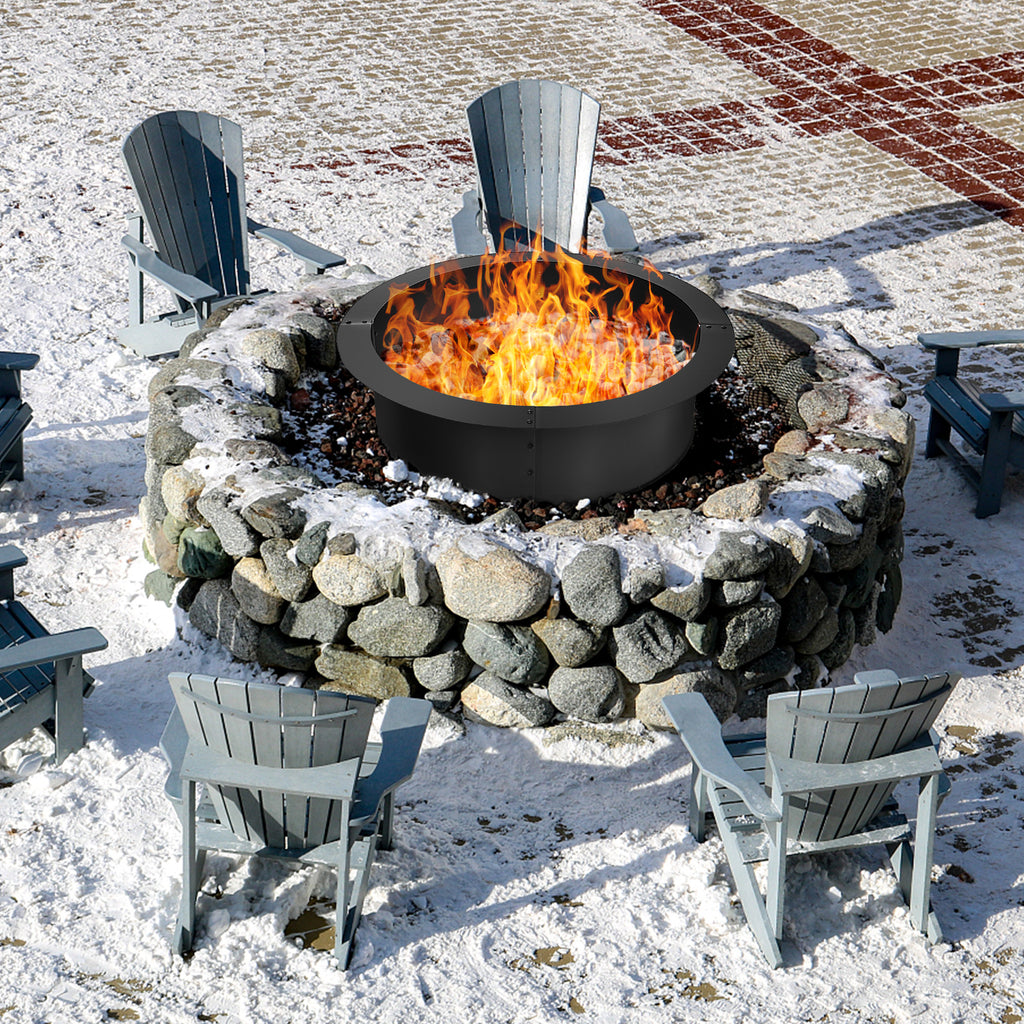 36 Inch Round Steel Fire Pit Ring – DIY Outdoor