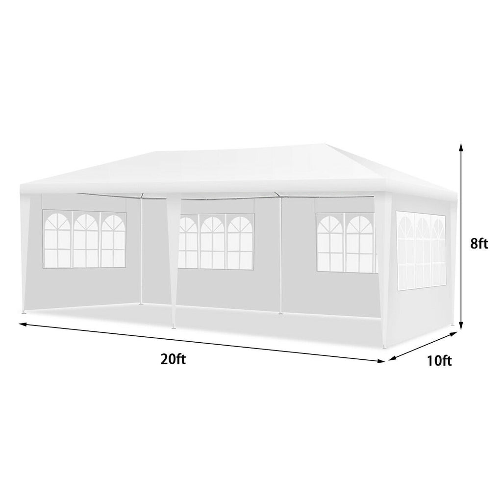 10 x 20 Feet Outdoor Canopy Tent with 4 Sidewalls & Carry Bag