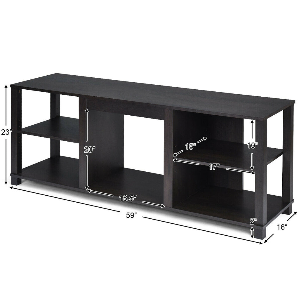 2-Tier TV Storage Cabinet with Adjustable Shelves