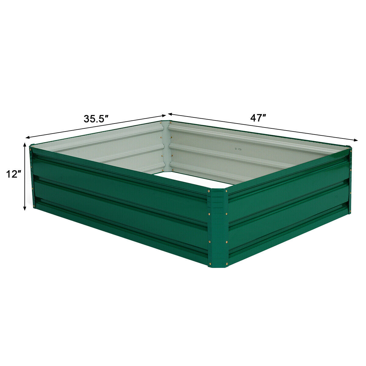 Raised Garden Bed 47 Inch - Vegetable & Flower Planter, 1 Ft Height