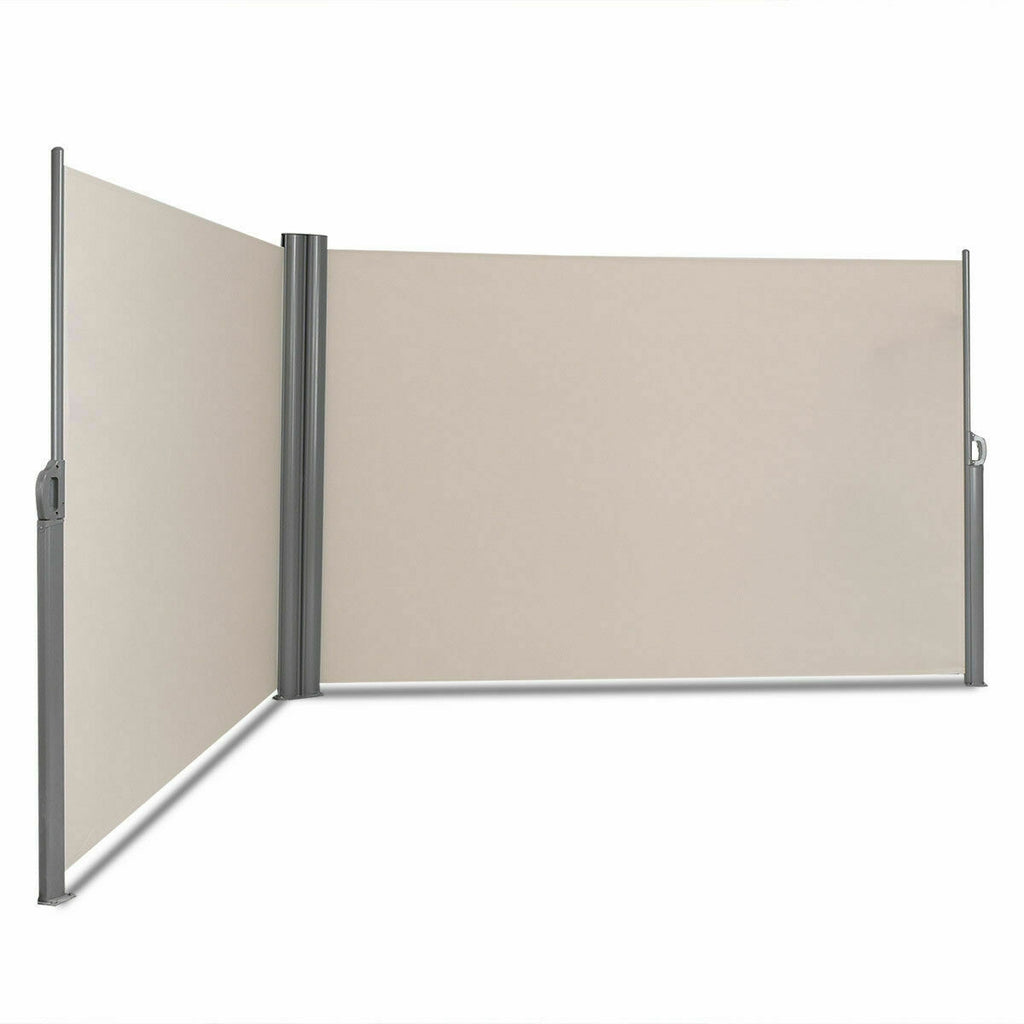 Patio Retractable Side Awning Screen Divider – 118.5 x 63 Inch