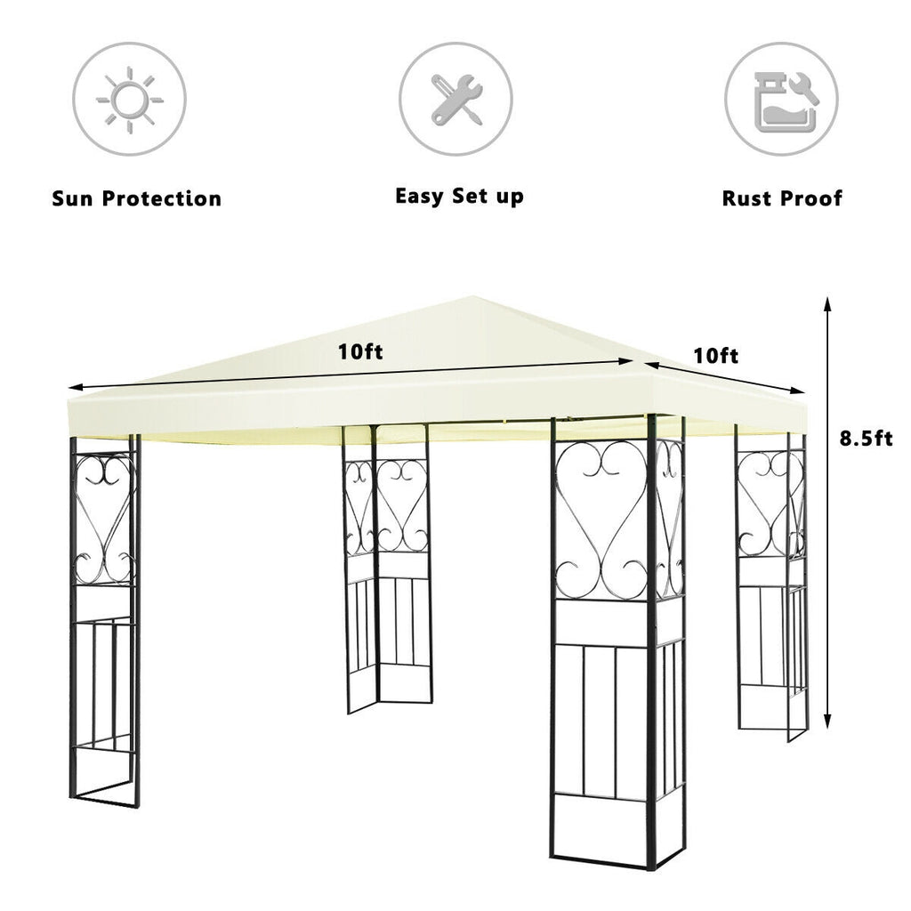 10 x Feet Patio Gazebo Canopy Tent Garden Shelter