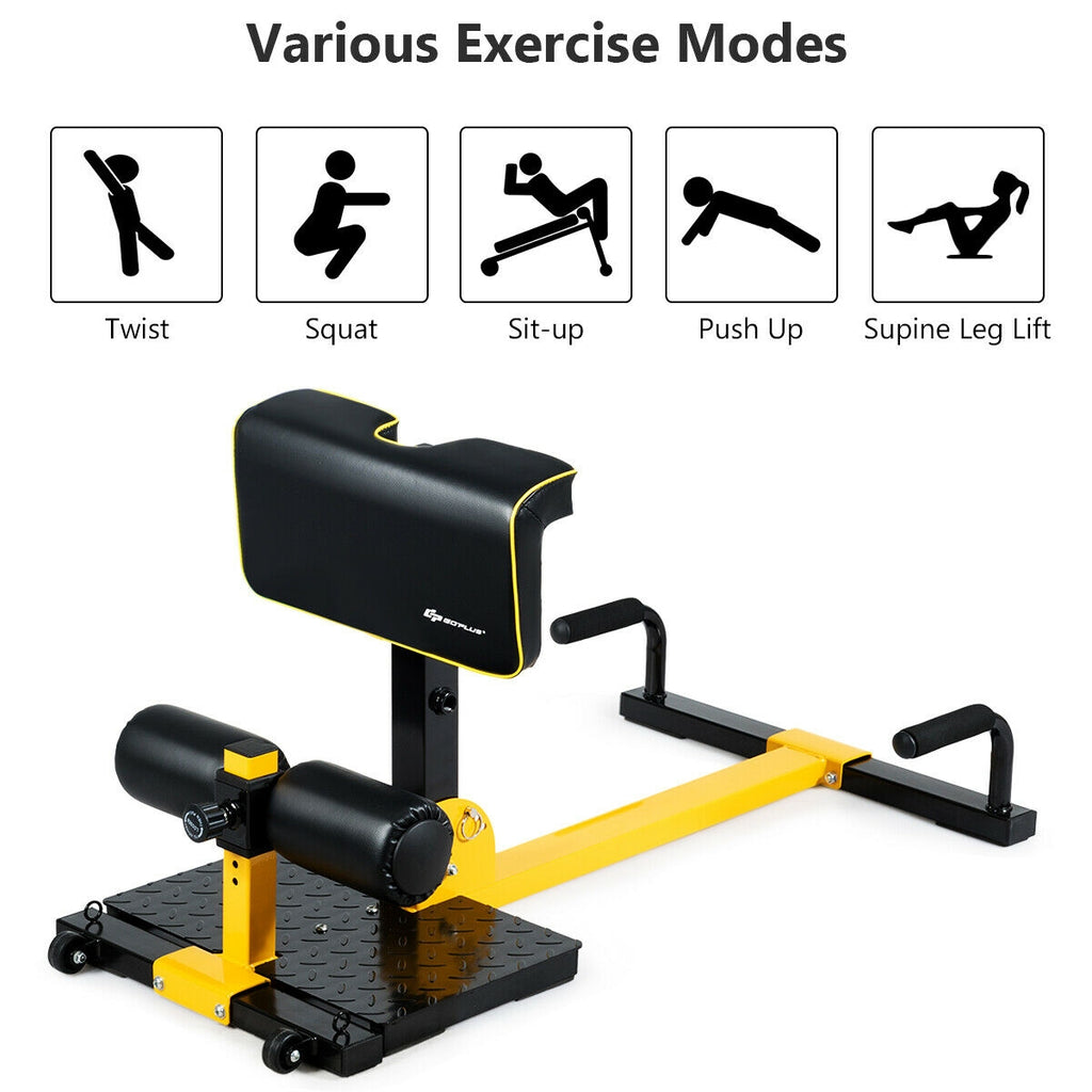 38 Inch 8-in-1 Multifunctional Home Gym Squat Equipment - Costway
