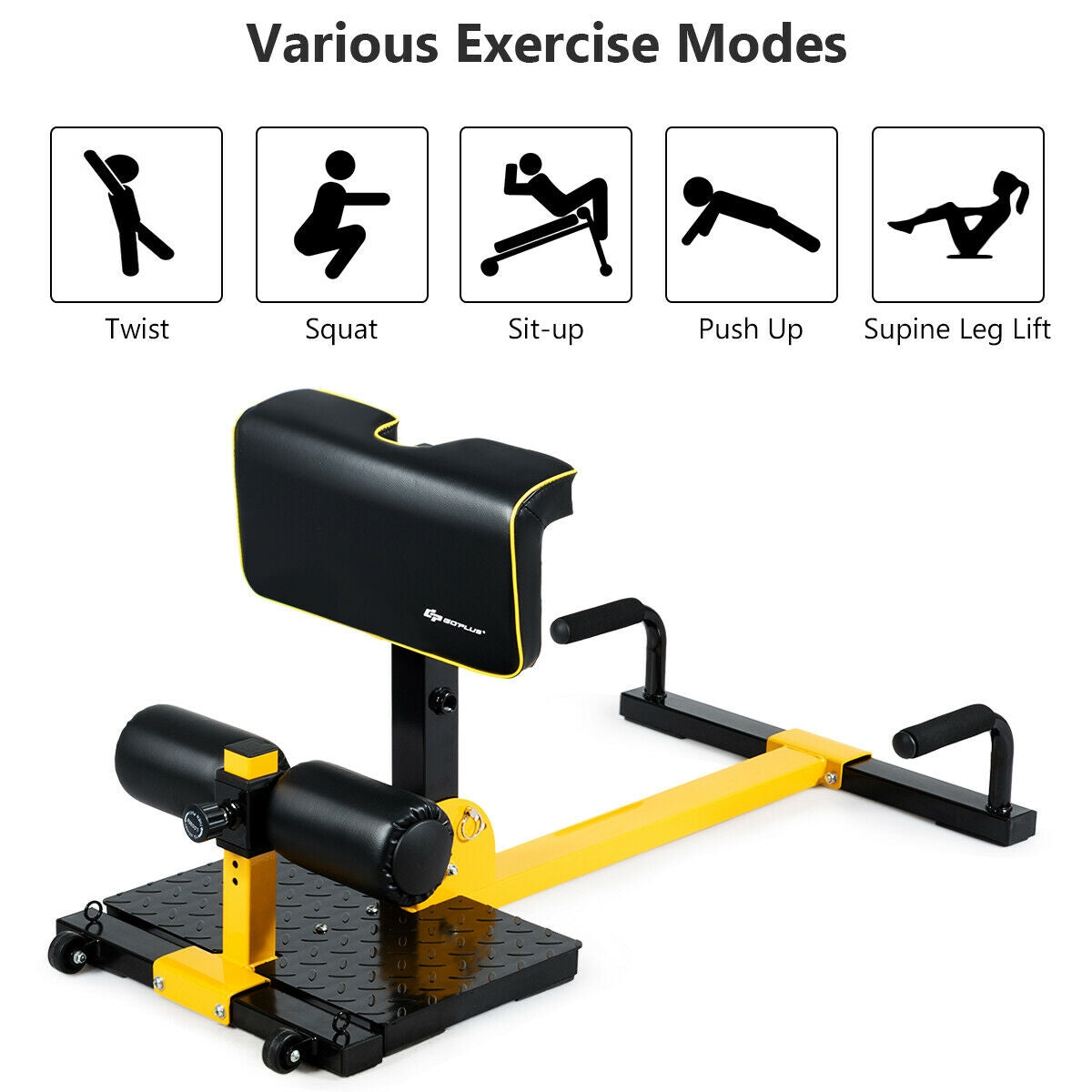 38 Inch 8-in-1 Multifunctional Home Gym Squat Equipment - Costway