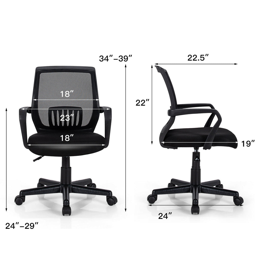 Mid-Back Mesh Executive Chair with Lumbar Support - B