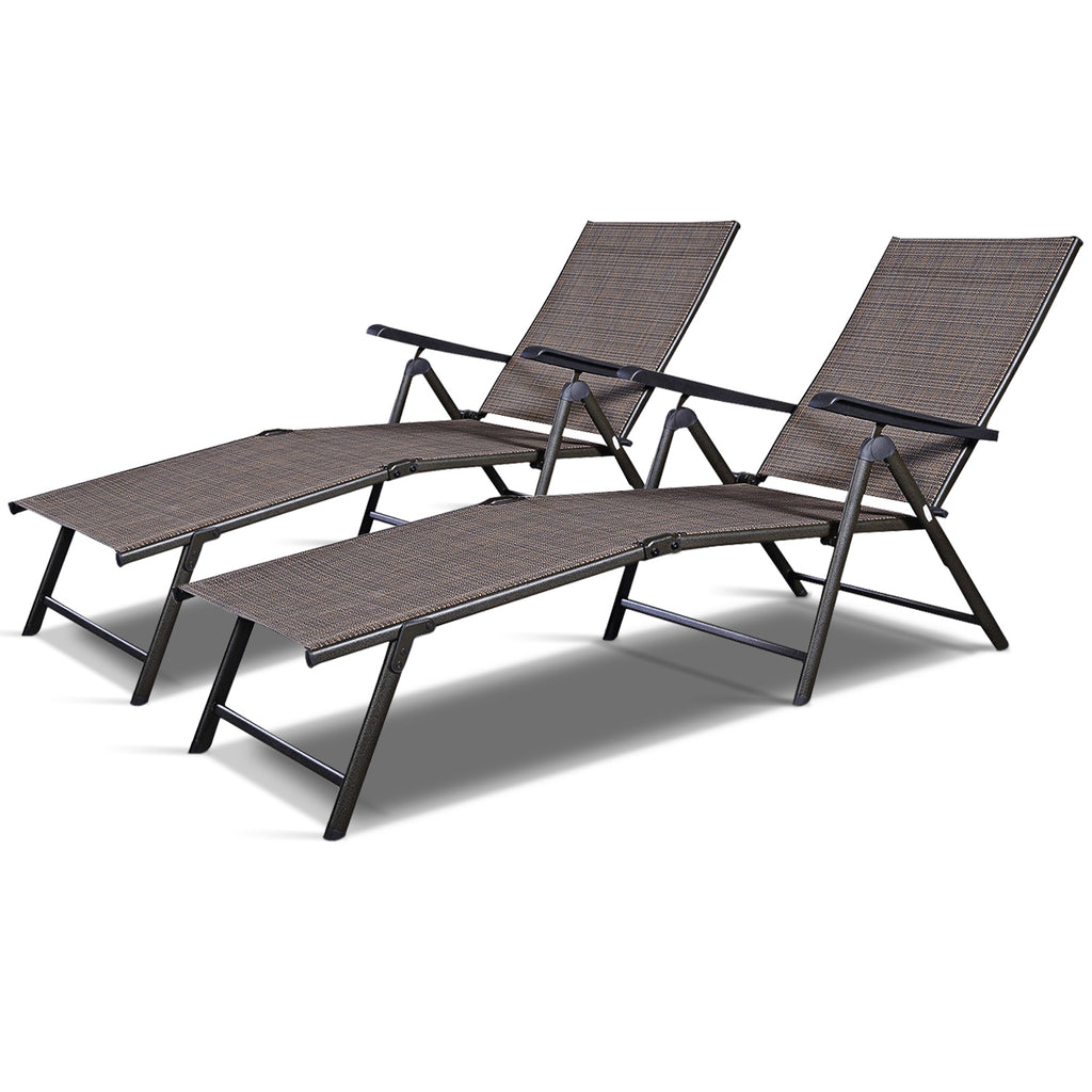 Adjustable Chaise Lounge Chair with 5 Reclining Positions
