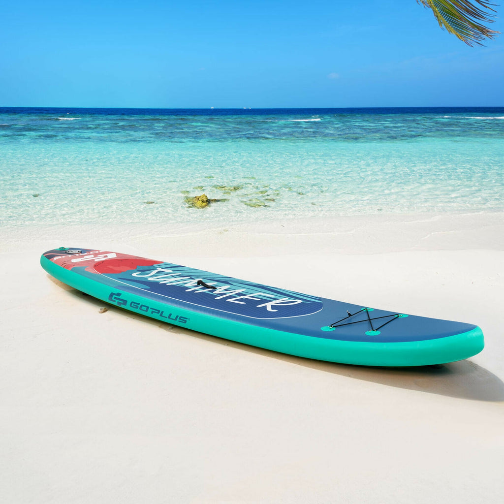 Lightweight 10ft Inflatable Stand Up Paddle Board with Backpack Leash & Aluminum Paddle - M