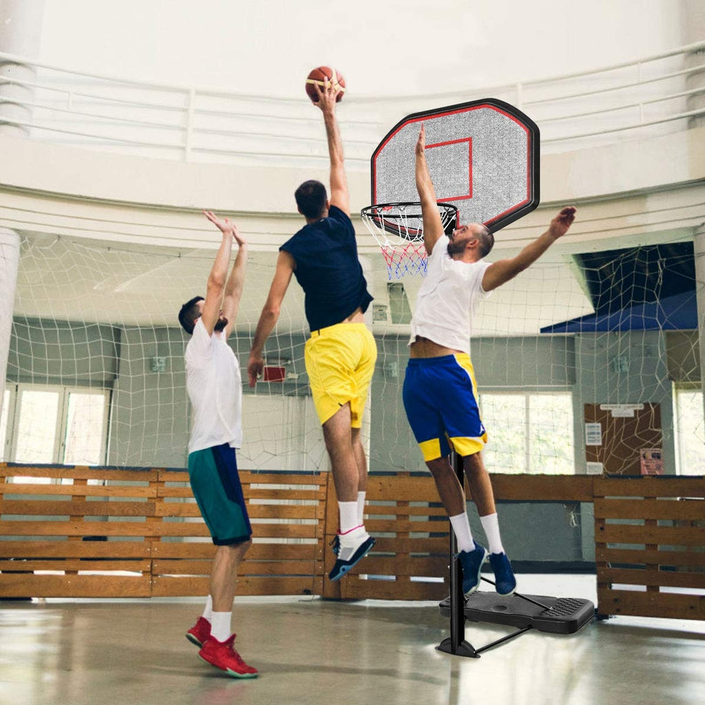 Adult 6.5-10 FT Height Adjustable Indoor Outdoor Basketball Hoop with Fillable Base