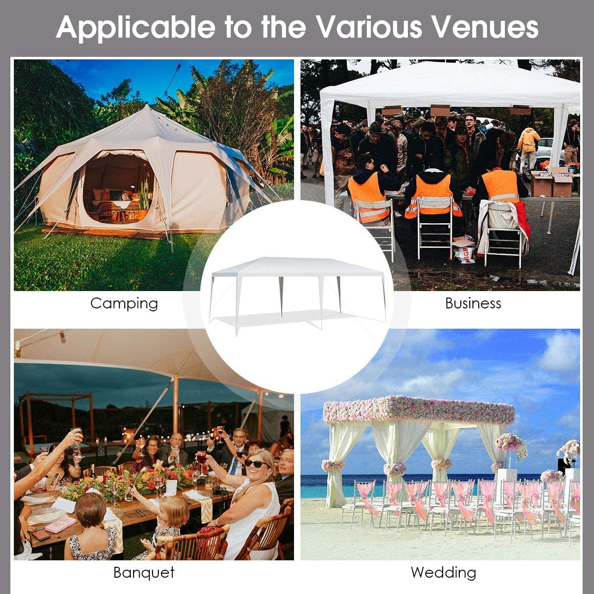 10 x 20 Feet Waterproof Canopy Tent - No Sidewalls