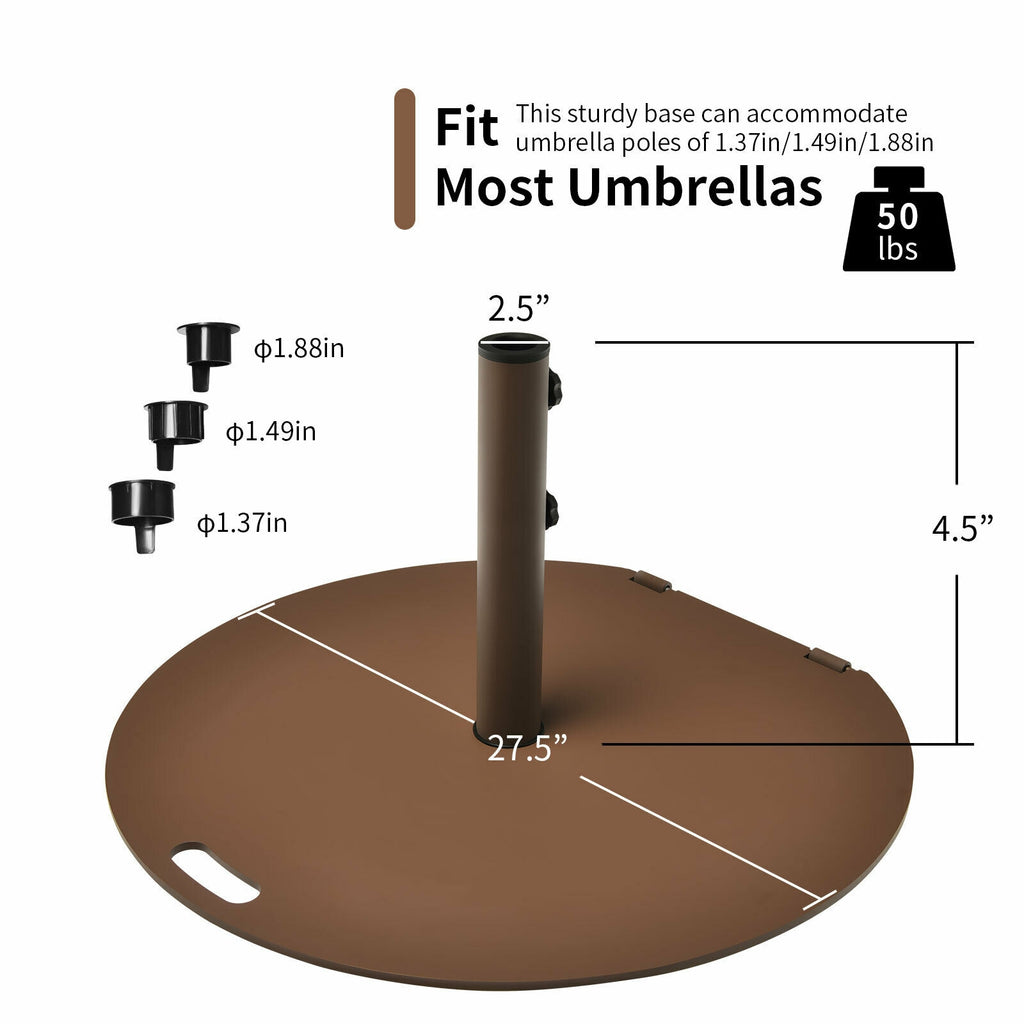 50 lbs Umbrella Base Stand with Wheels