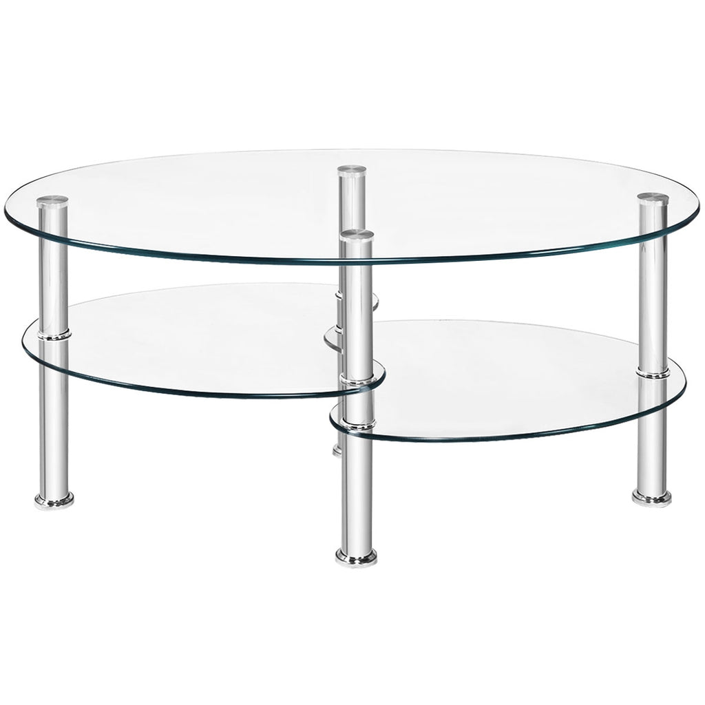 Modern Accent Chair & Tempered Glass Coffee Table Set