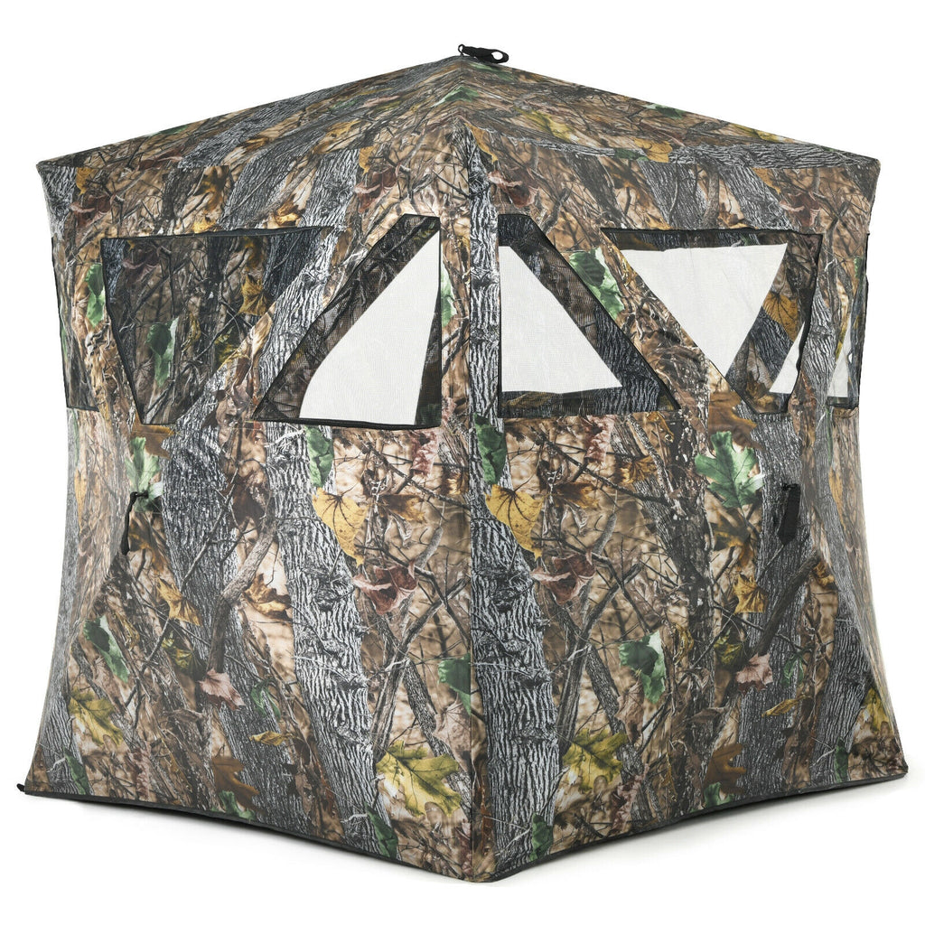 Hunting Blind 360 Degree One-Way See-Through Ground for 2-3 Person