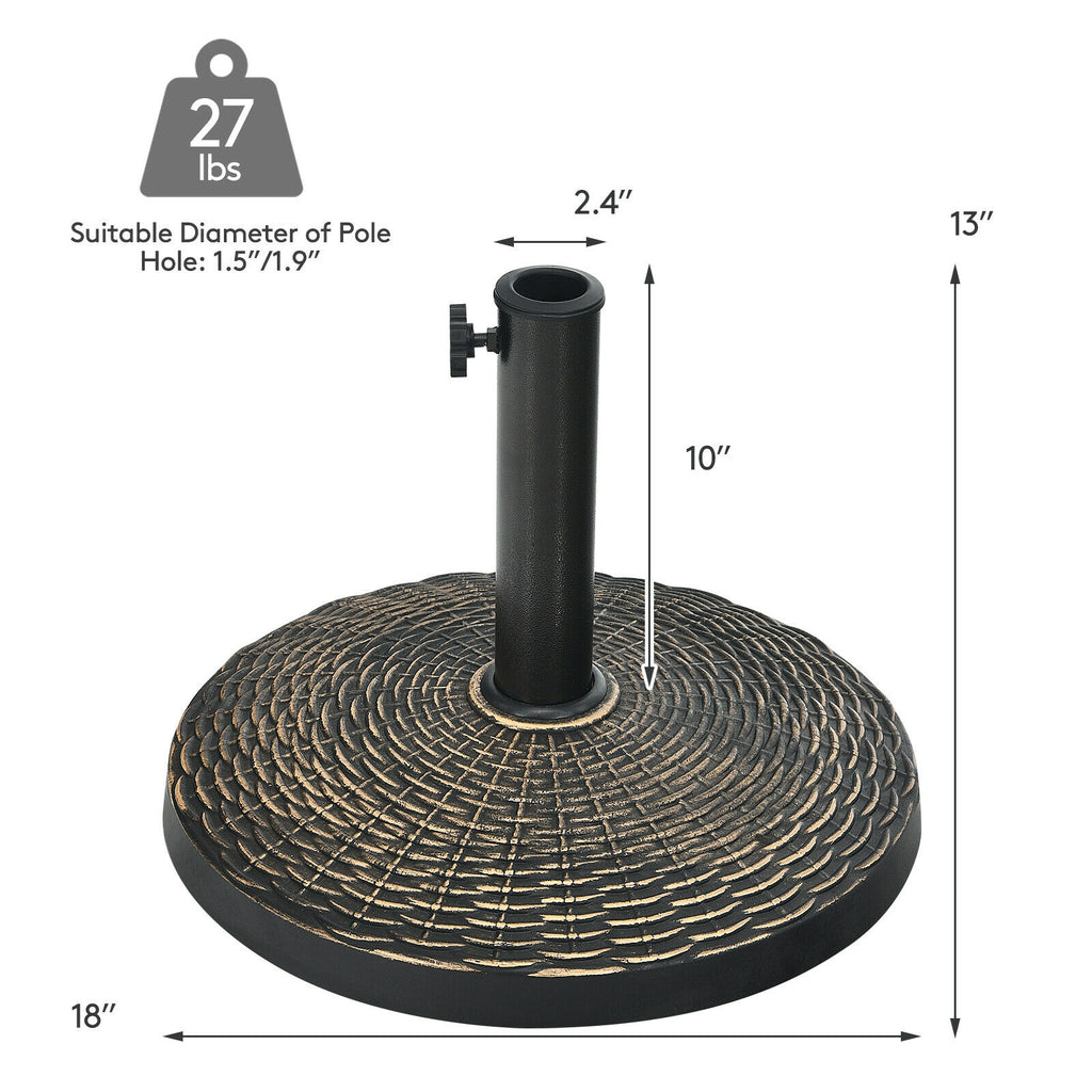 27 lb Patio Market Umbrella Base - Resin