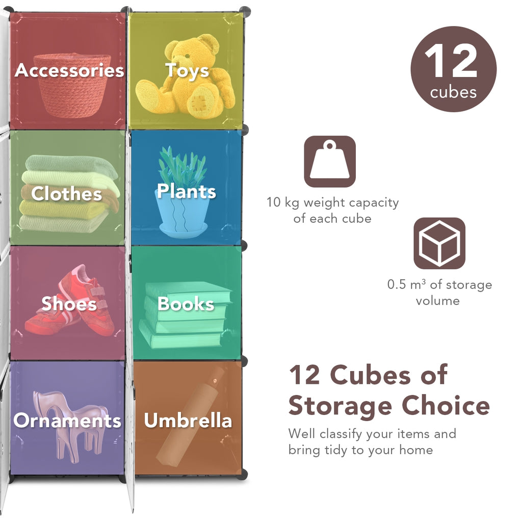 12-Cube Portable Closet Storage Organizer - DIY