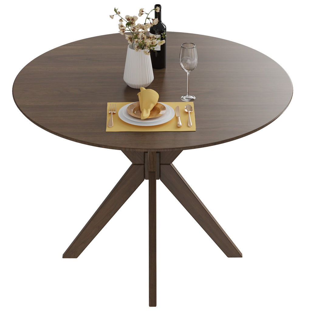 36 Inch Round Dining Table with Pedestal Base - MDF Tabletop