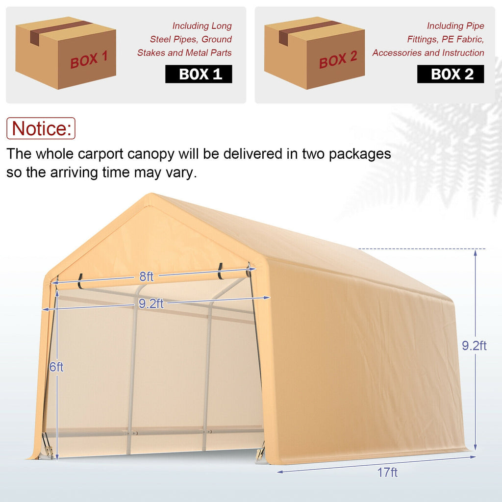 9 x 17 Feet Heavy Duty Carport Canopy