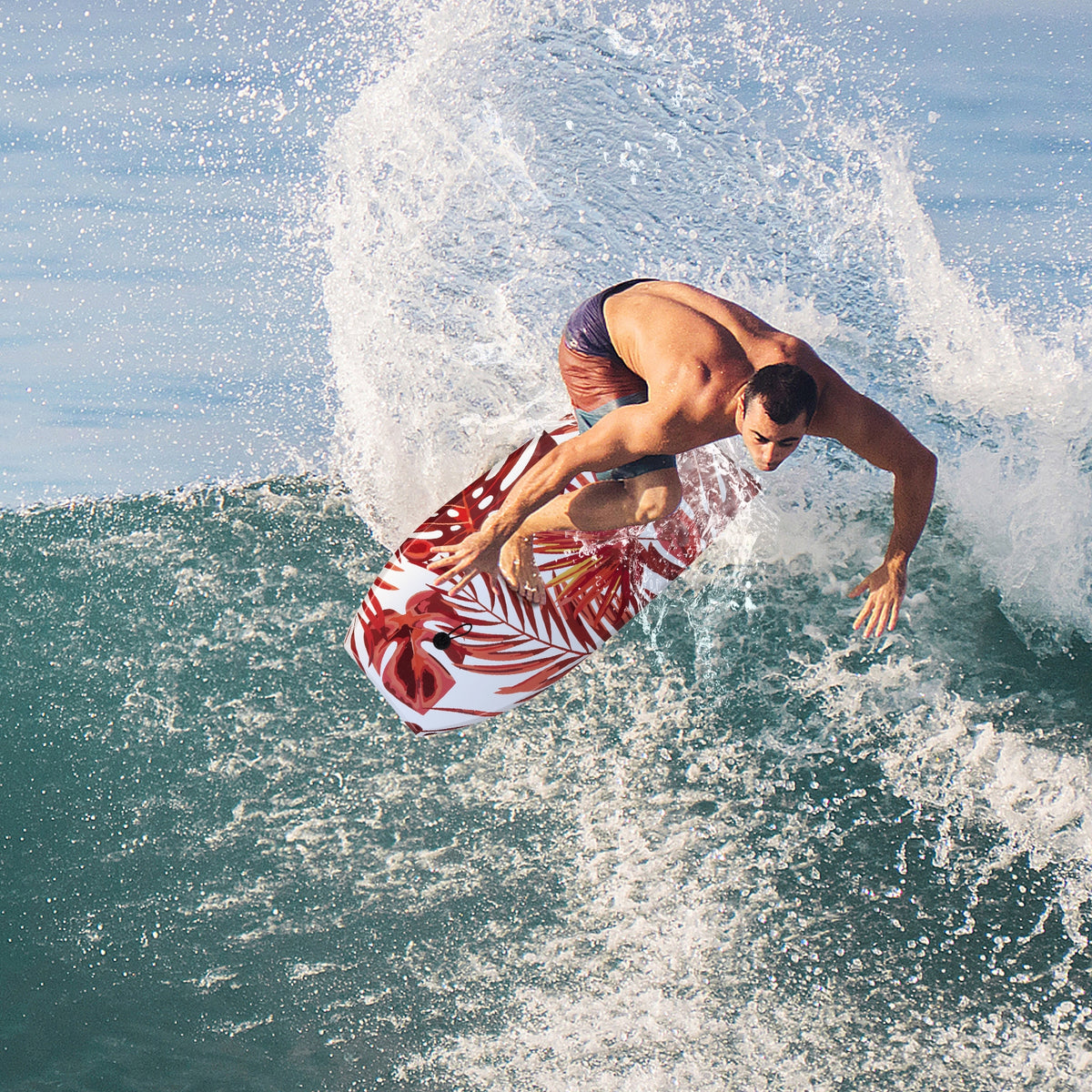 37 Inch Lightweight Surfboard for Kids & Adults with Fin - M Variation