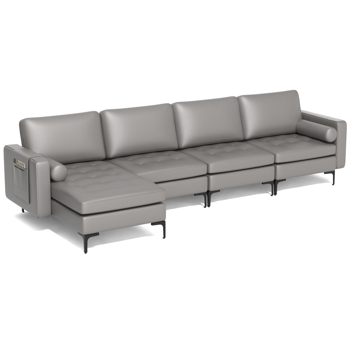 3-Seat Sofa with USB Ports and Storage - Teal