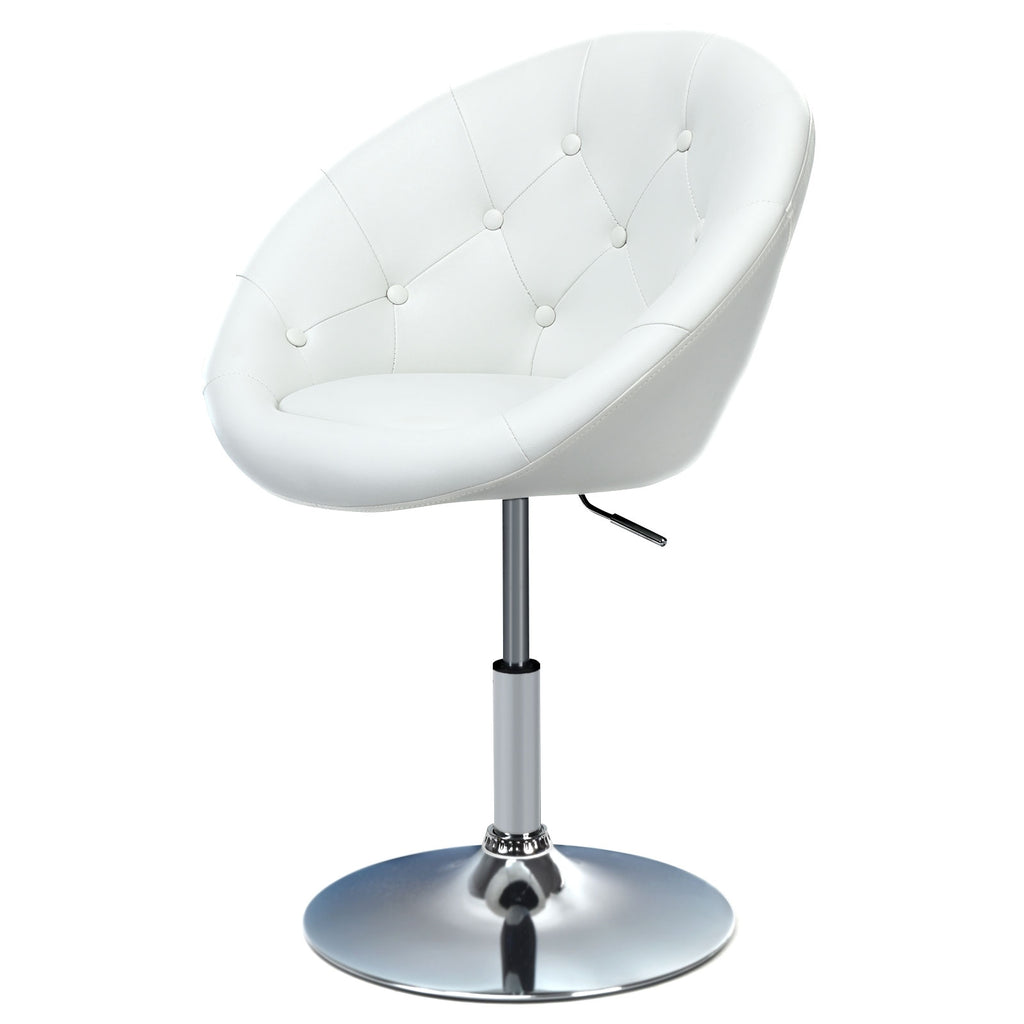 1 Piece Adjustable Modern Swivel Round Tufted Chair