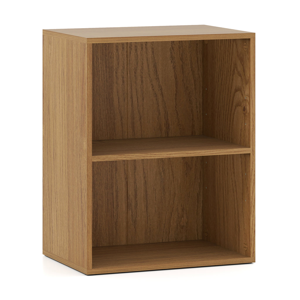 2-Cube Bookcase Floor Standing Open Bookshelf - Natural