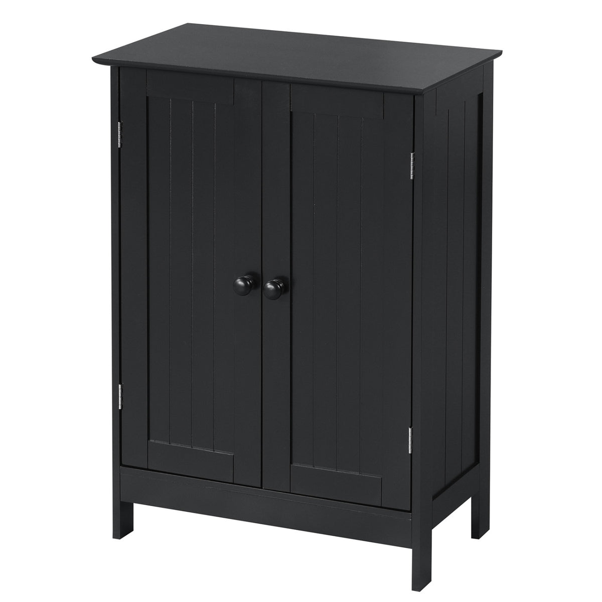 2-Door Bathroom Cabinet with Adjustable Shelf, 34.5-Inch H, Black
