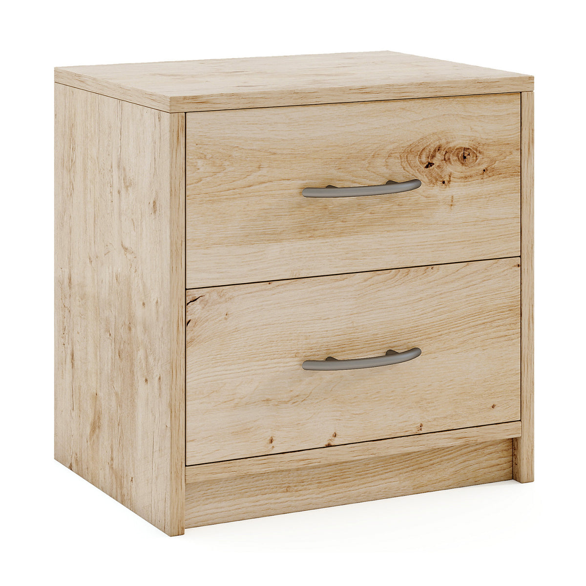 2 Drawer Nightstand with Storage - Oak